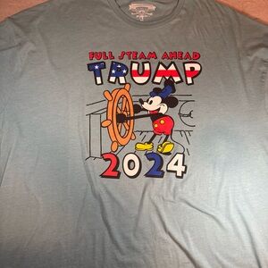 Blue Graphic T-Shirt with Cartoon Print